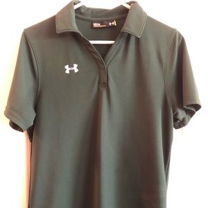 Dark green Under Armour golf polo